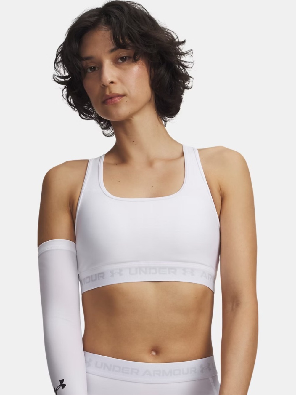 NWT Under Armour White Crossback Mid Bra